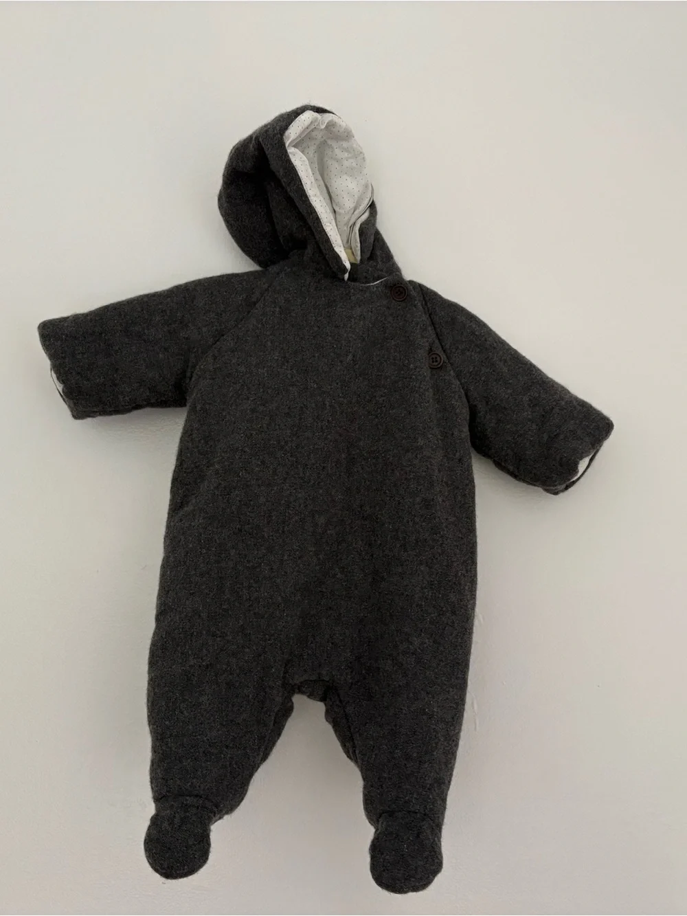 Bonpoint Wool Hooded Baby One-Piece